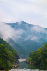 Obraz premium Portrait shot of Japanese countryside (wallpaper)