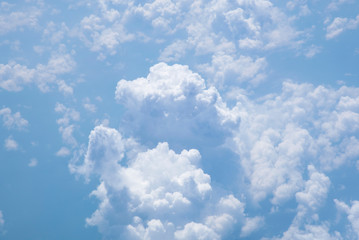 landscape look down from the airplane look see the sky and cloud beautiful 