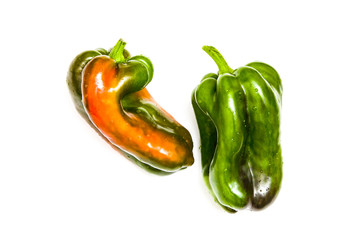 Fresh vegetables isolated on white background