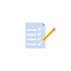 Verification icon. Trendy flat style isolated on white background. Symbol for the design of your...