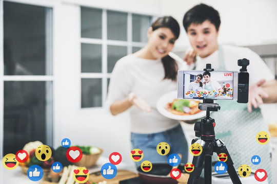 Vlogger and blogger cooking job concept - Powered by Adobe
