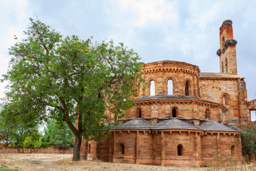 Fototapeta premium Monasterio de Moreruela,Spain,9,2013; It had a huge church, 63 meters long and 26 meters wide, between the ends of the transept.