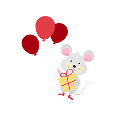 Isolated cute cartoon Mouse