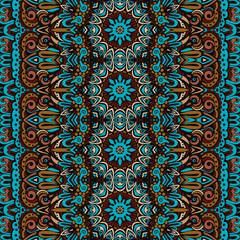 Seamless pattern vector Ethnic geometric print vintage