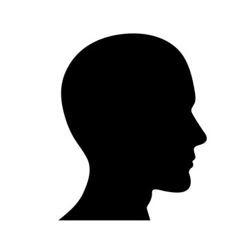 Head silhouette vector illustration.