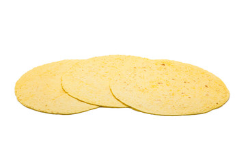 Mexican pita bread isolated on white