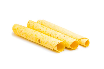 Mexican pita bread isolated on white
