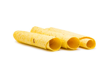 Mexican pita bread isolated on white