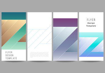 The minimalistic vector illustration of the editable layout of flyer, banner design templates. Creative modern cover concept, colorful background