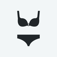 vector illustration of a bra and panties