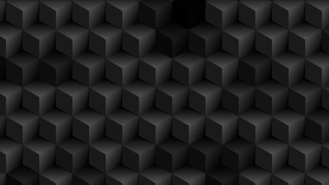 Abstract black geometric 3d cubes technology motion design. Dark futuristic background. Video animation Ultra HD 4K 3840x2160