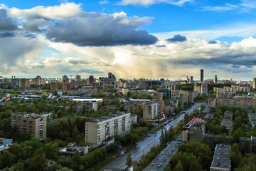 Yekaterinburg, Russia. Panorama of city, aerial view.