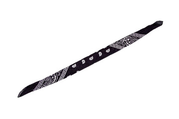 Black bandana isolated on white