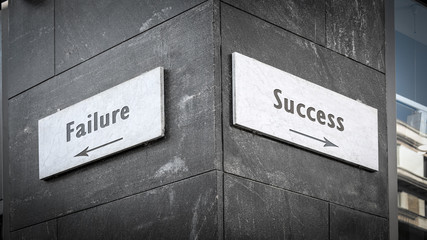 Street Sign to Success versus Failure