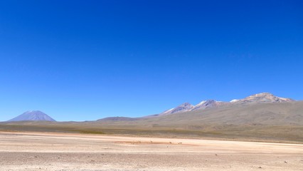 Naklejka na ściany i meble Altiplano et Volcans, Cordillère des Andes, Pérou