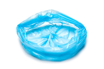 Disposable garbage bags isolated on white