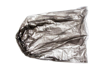 Disposable garbage bags isolated on white