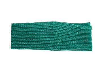 Green beanie isolated on white