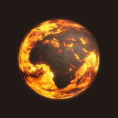 Scorched Post Apocalyptic Planet Earth - Africa