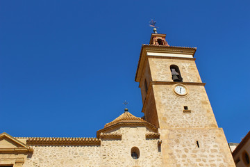 Fototapeta na wymiar Iglesia de San Bartolomé, Ulea, Murcia, España 