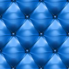 Fototapeta na wymiar Vector of blue upholstery leather pattern background