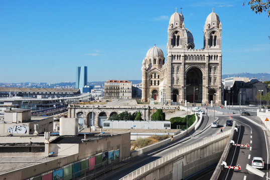 Cath&eacute;drale de la Major and CMA CGM tower