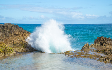 Vague trou de l'enfer SAint François Guadeloupe France
