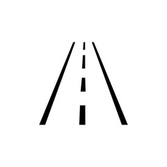 Removable road or road marking.  Vector icon or sign isolated on a white background