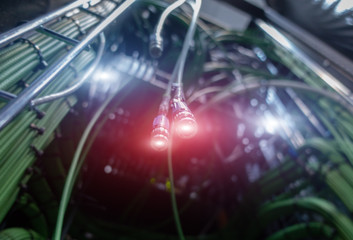 Audio Cable bottom view. Server room.