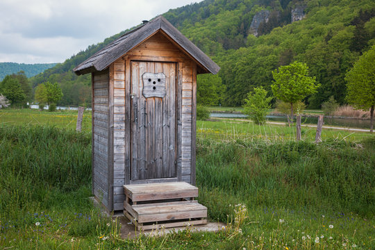 Outhouse at Altmuhl Valley Nature Park in Bavaria Germany