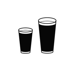 glass icon vector flat design