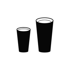 glass icon vector flat design