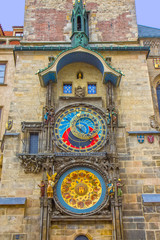 The Prague Astronomical Clock, or Prague Orloj in Prague