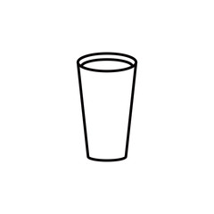 glass icon vector flat design