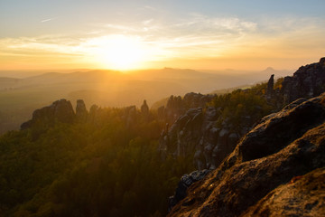 Autumn scenery at Saxon Switzerland