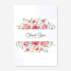 wedding card with beautiful floral