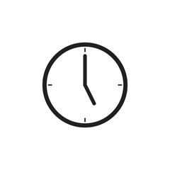 clock icon vector trendy flat design