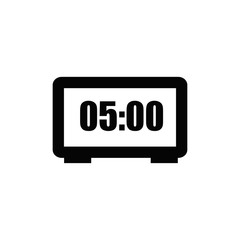 clock icon vector trendy flat design