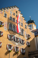 Fototapeta premium Kufstein town hall on the Main Square in Tyrol, Austria