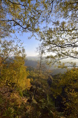 Fototapeta premium Autumn scenery at Saxon Switzerland