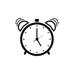clock icon vector trendy flat design