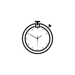 clock icon vector trendy flat design