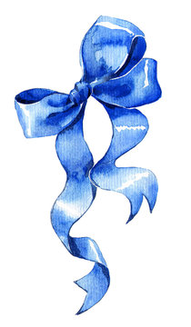 Blue Bow Ribbon