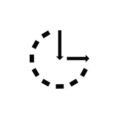 clock icon vector trendy flat design