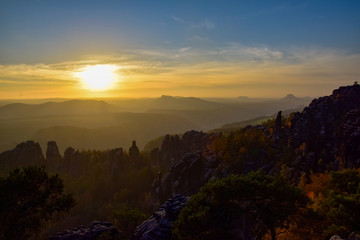 Autumn scenery at Saxon Switzerland