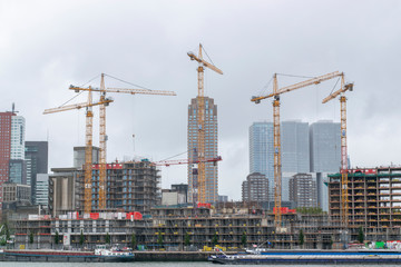Fototapeta na wymiar City skyline of Rotterdam 2019