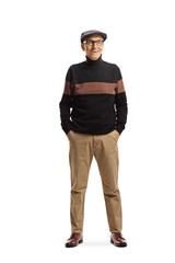 Smiling mature man in fashionable clothes