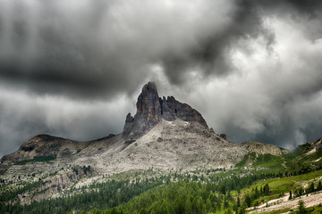 Fototapeta premium Landscape of stormy weather in mountains