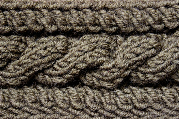 close up of knitted pattern
