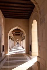 Muscat, Oman: Sultan Qaboos Grand Mosque internal gallery.